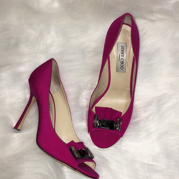 Jimmy Choo Shoes - Jimmy Choo, sz 40, magenta jeweled heels